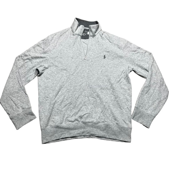 NWOT Polo Ralph Lauren Gray Pullover Half Zip Mens Size Medium - Picture 1 of 7